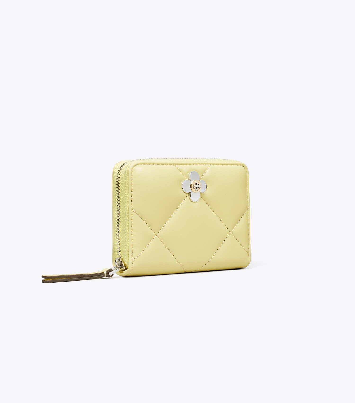 Kira Clover Diamond Quilt Small Zip Around Wallet