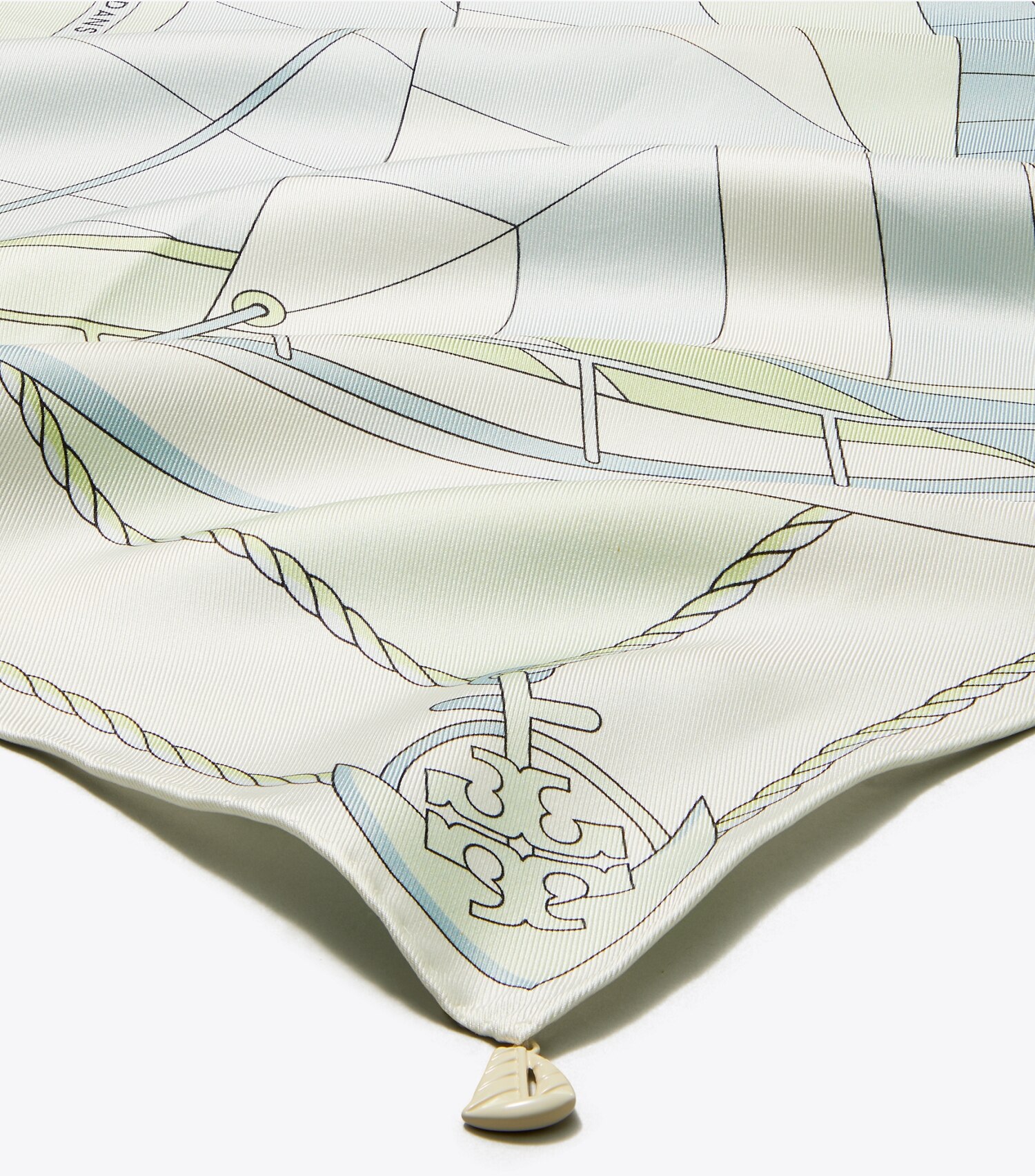 Sailboat Spiral Silk Square Scarf
