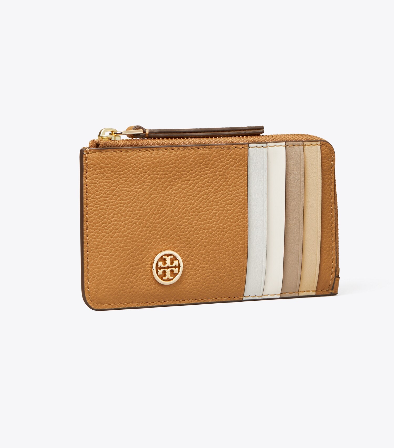 Robinson Pebbled Top-Zip Card Case