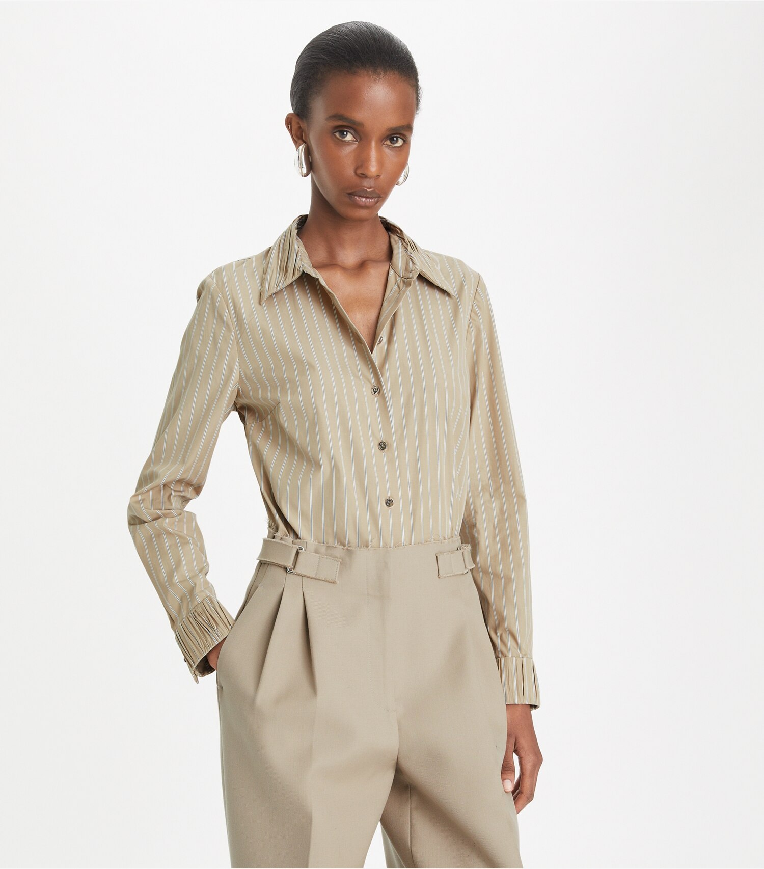 Striped Poplin Shirt