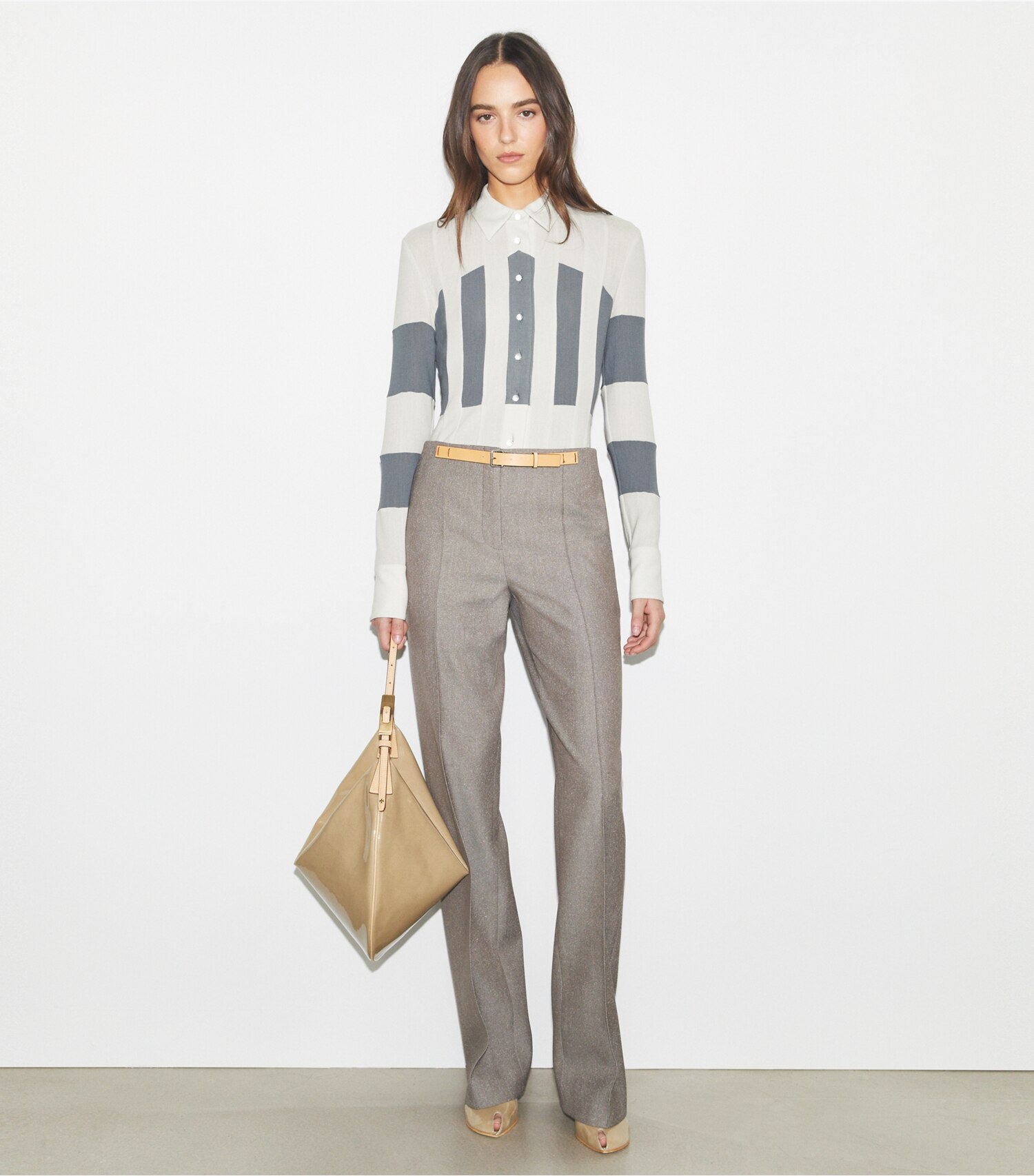 High-Waisted Wool Pants