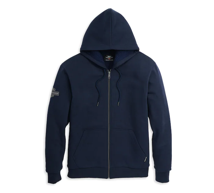 Men's Chainstitch Embroidery Graphic Zip Front Hoodie