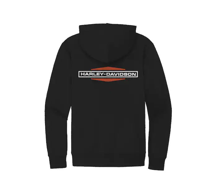 Men's Stacked Logo Zip Front Hoodie