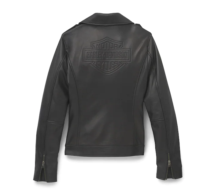 Women's Lisbon Debossed Leather Jacket
