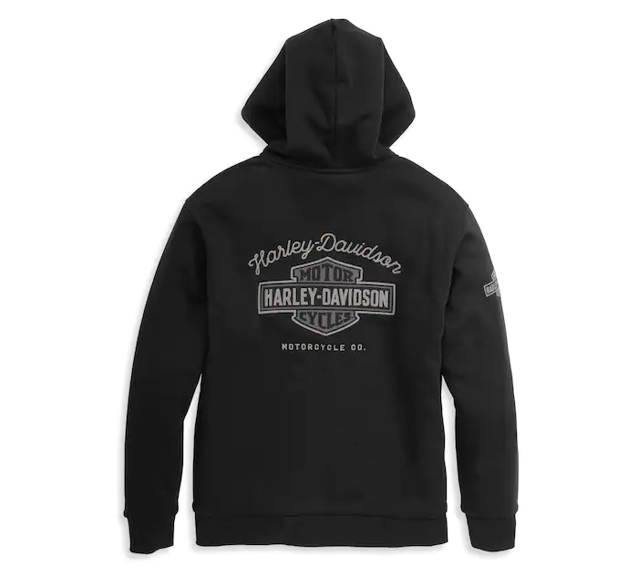 Men's Chainstitch Embroidery Graphic Zip Front Hoodie