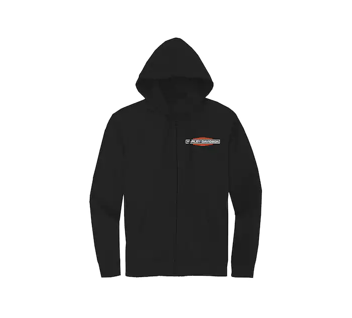Men's Stacked Logo Zip Front Hoodie