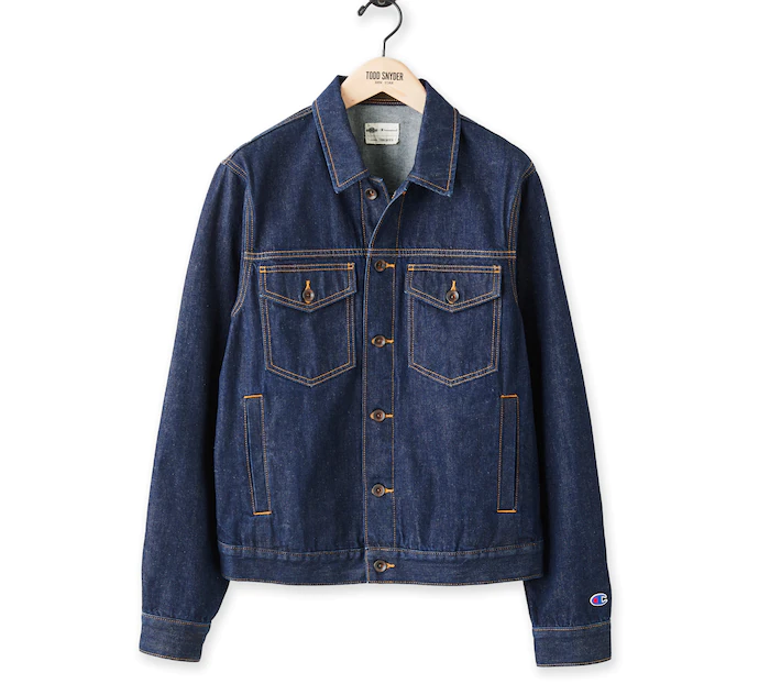 Men's Denim Trucker Embroidered Jacket