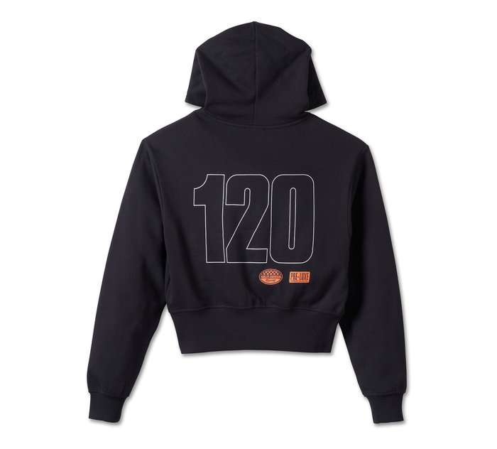 Women's 120th Anniversary Zip Front Hoodie - Black Beauty