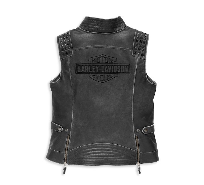 Women's Electra Studded Leather Vest
