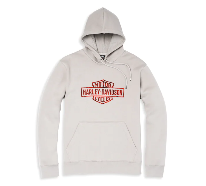 Men's Oil Can Bar & Shield Distressed Pullover Hoodie