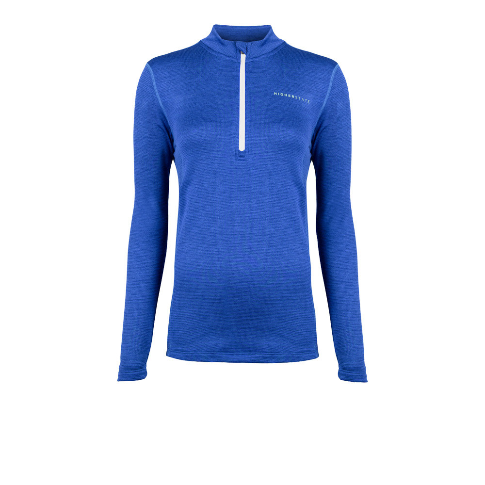 Higher State L/S 1/4 Zip Micro Grid Women's Top