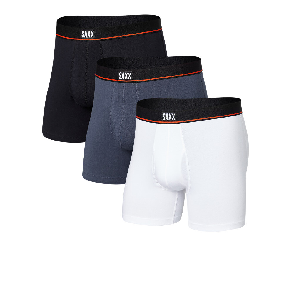 Saxx Non-Stop Stretch Cotton Boxer Briefs (3 Pack) - SS25