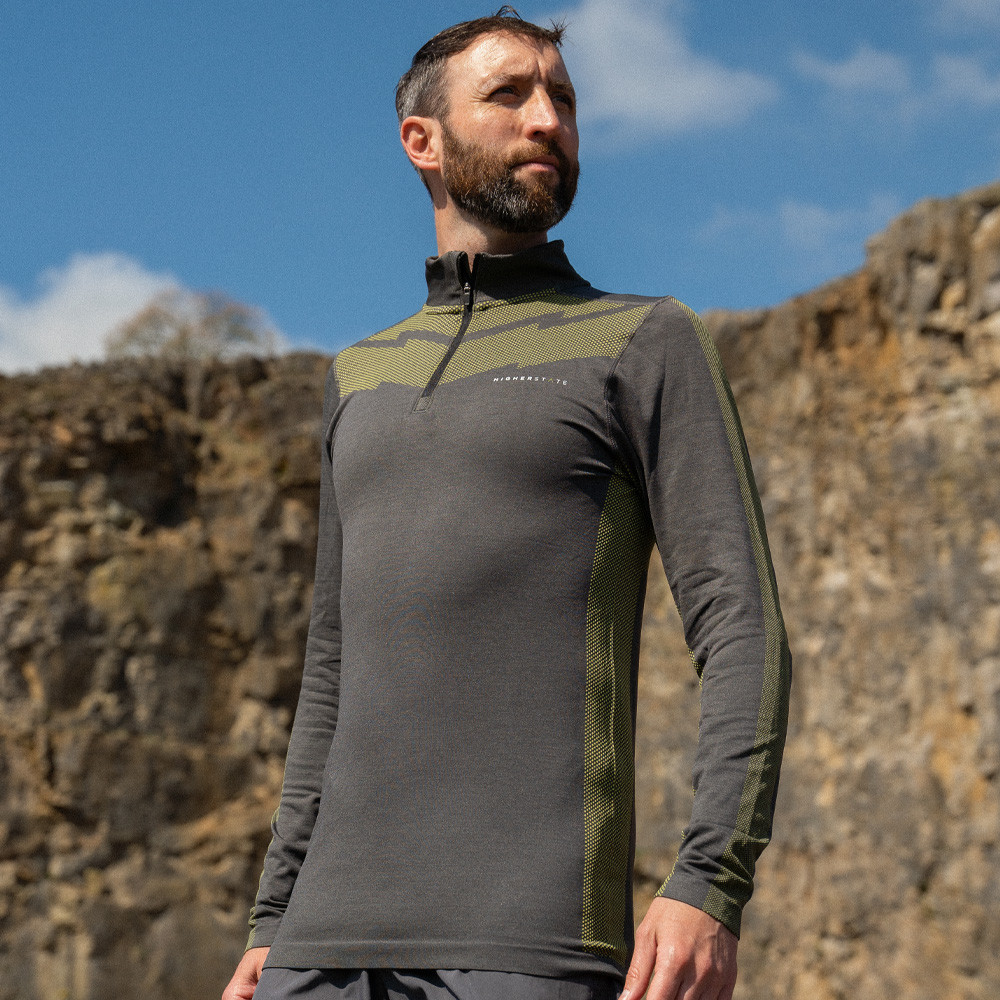 Higher State Seamfree Long Sleeve Half Zip Top