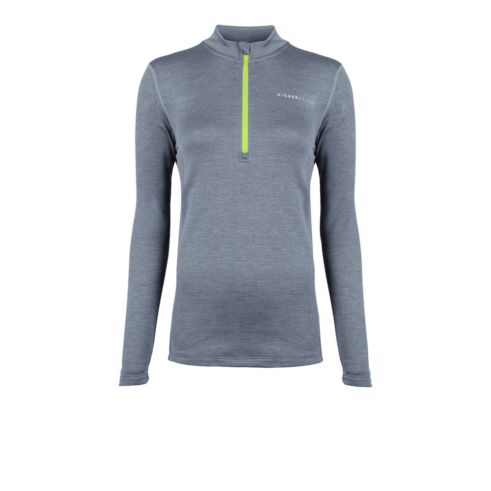 Higher State L/S 1/4 Zip Micro Grid Women's Top
