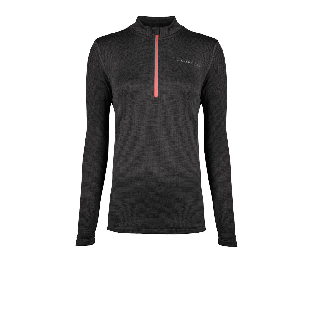 Higher State L/S 1/4 Zip Micro Grid Women's Top