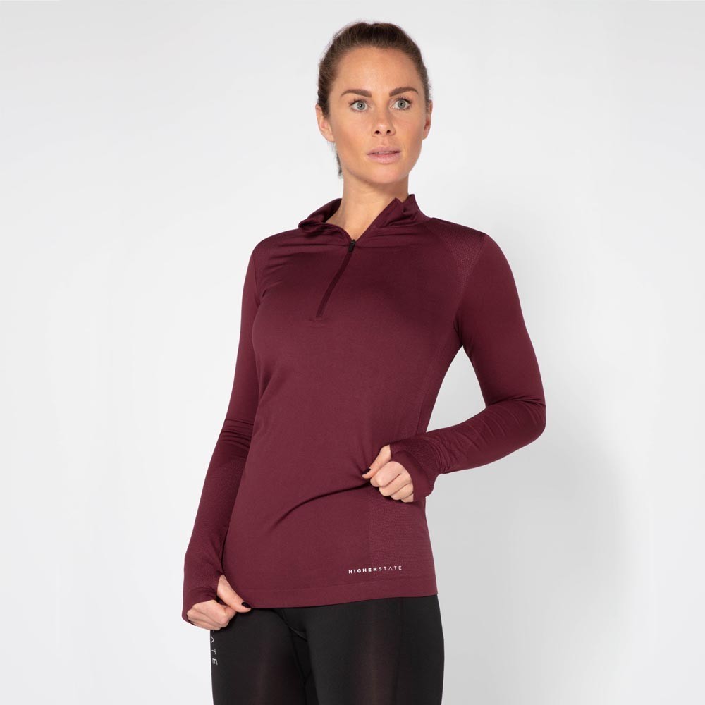 Higher State Seamfree Women's Long Sleeve Half Zip Top