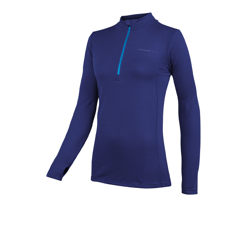 Higher State L/S 1/4 Zip Thermal Grid Women's Top