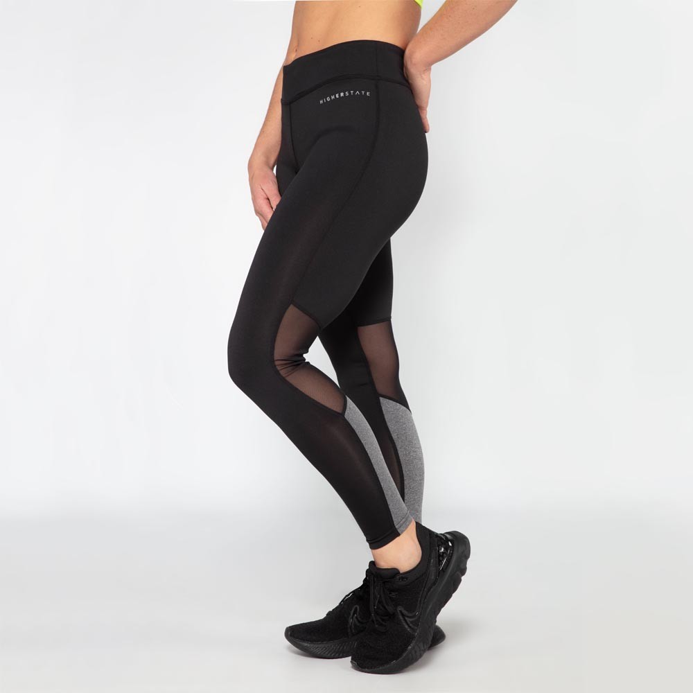 Higher State Panelled Marl Women's Running Tights
