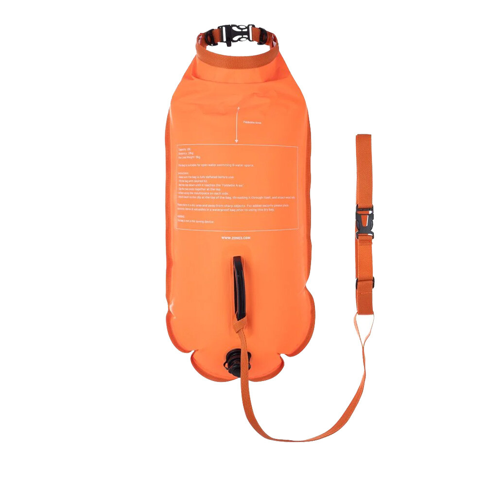 ZONE3 Recycled 2 LED Light 28L Swim Safety Buoy Drybag