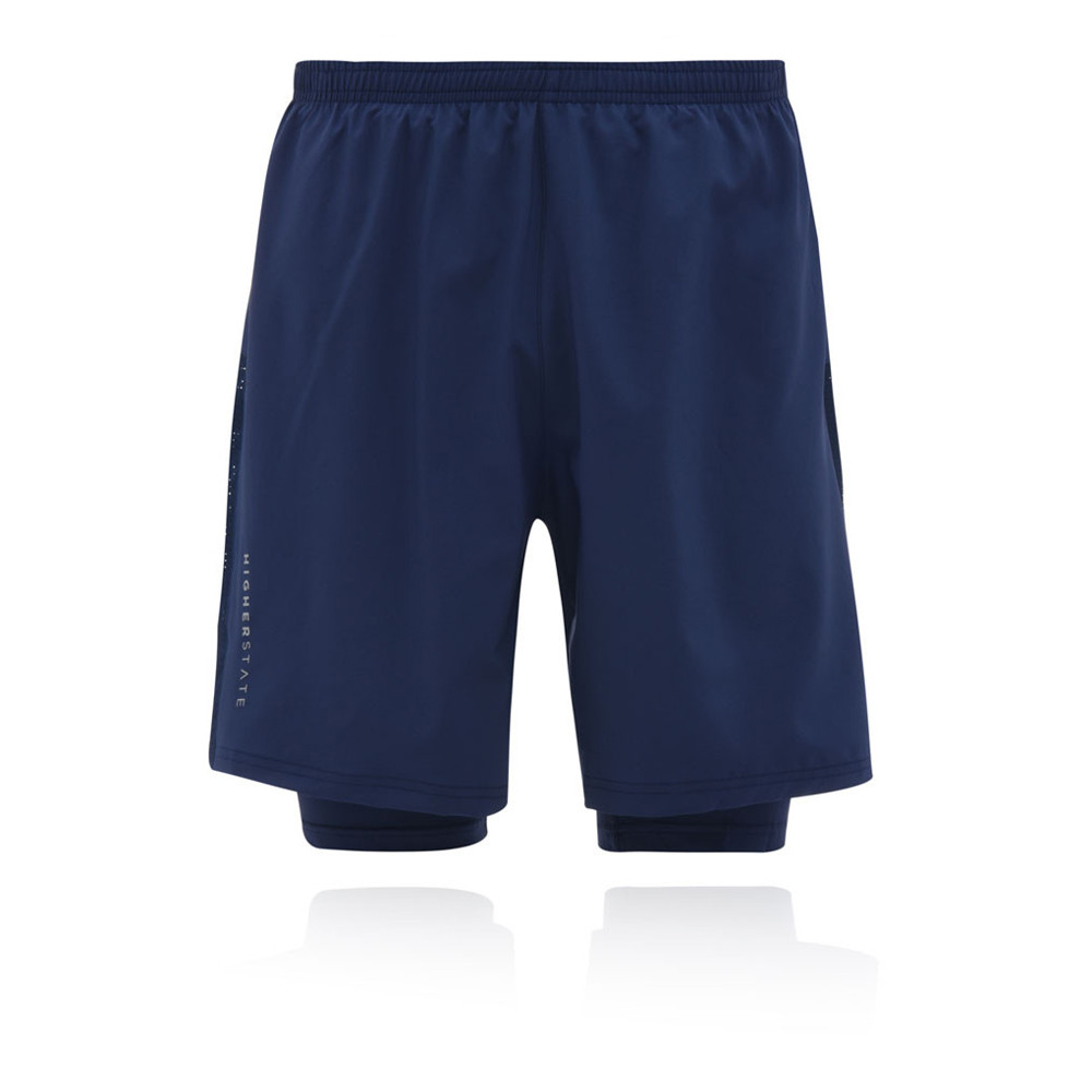 Higher State Mens 2 in 1 7 Inch Running Short