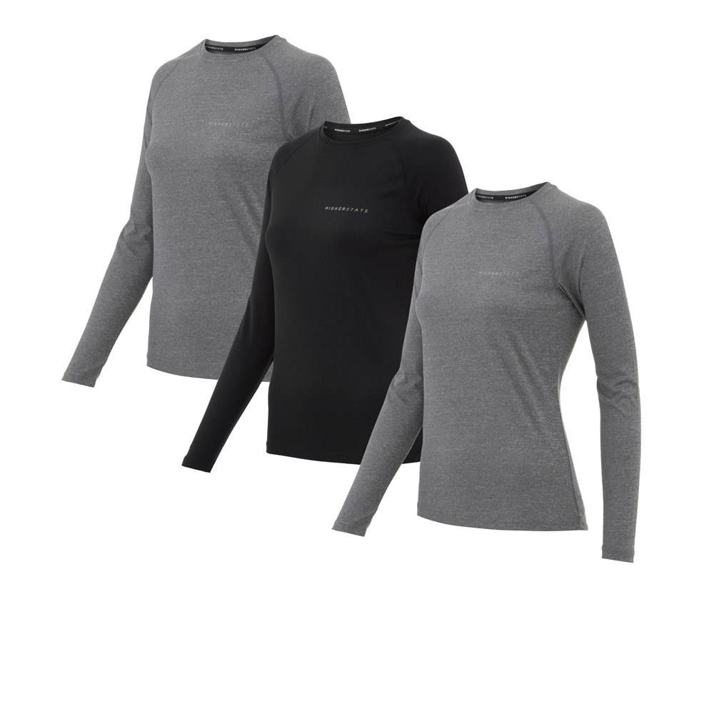 Higher State L/S Crew Women's Running Top (3 Pack)