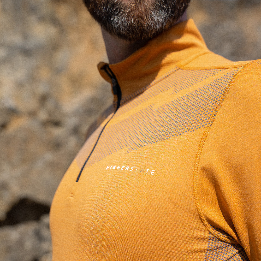 Higher State Seamfree Long Sleeve Half Zip Top