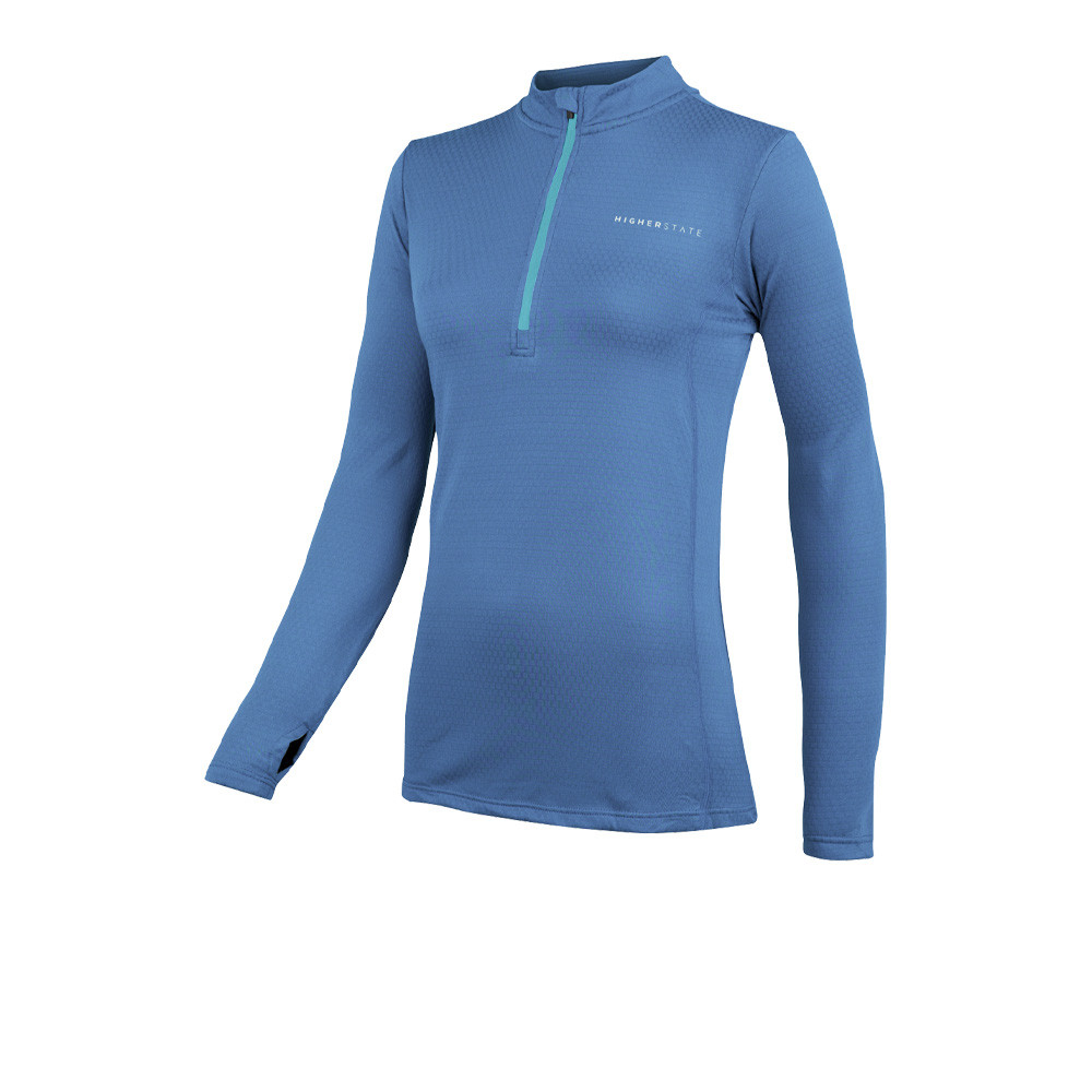Higher State L/S 1/4 Zip Thermal Grid Women's Top