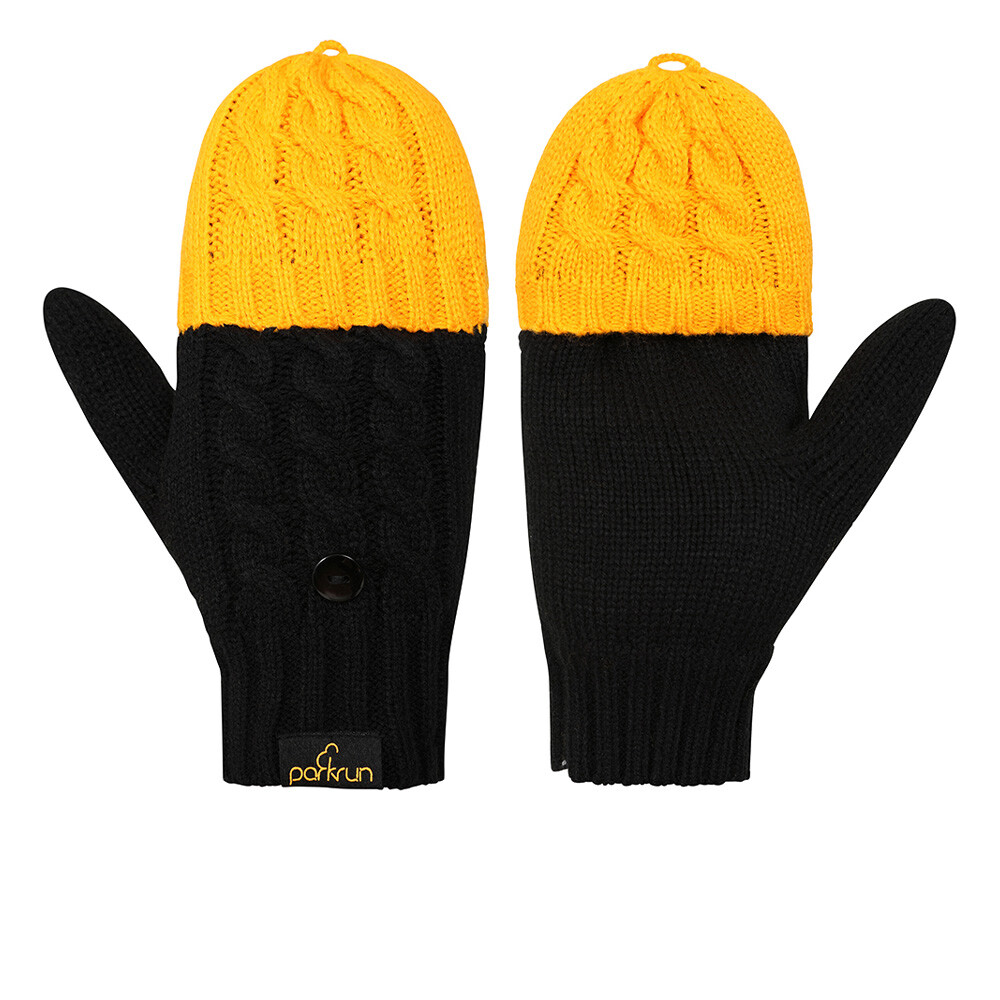Parkrun Apricot Knitted Hat and Glove Set