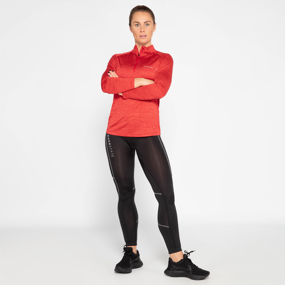 Higher State L/S Raglan 1/4 Zip Neck Women's Top