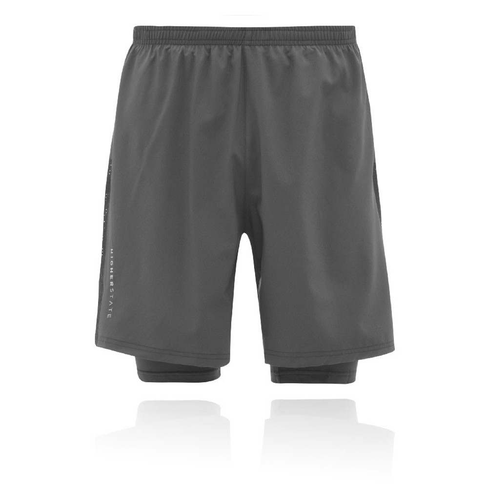 Higher State Mens 2 in 1 7 Inch Running Short