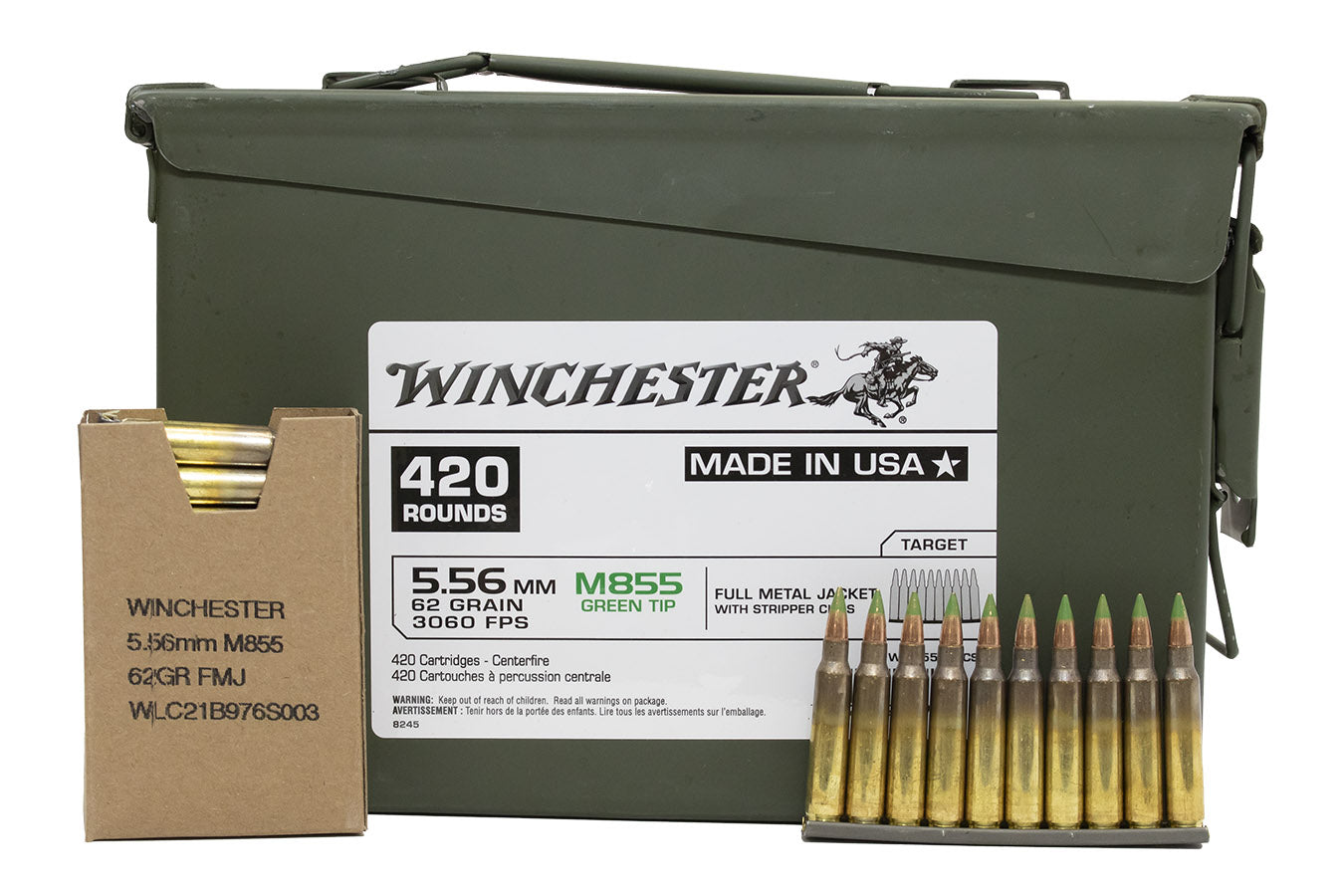 Winchester 5.56 62gr GREEN TIP