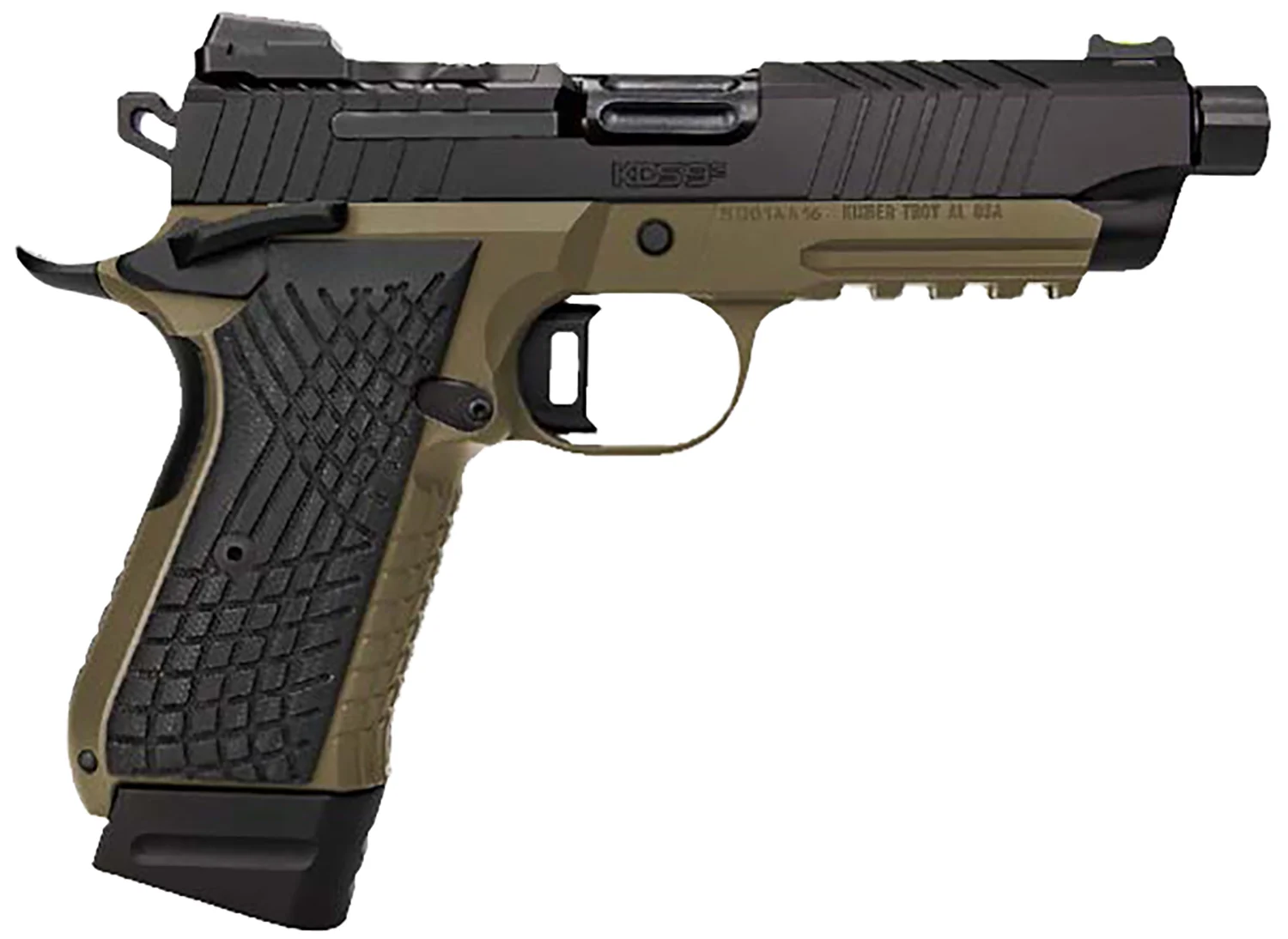Kimber Mfg.,inc 3100023 KDS9C TFS 9mm 15+1 18+1 4.60 FDE/Black Front and Rear Serrations Stainless Steel G-10 Grip - CLB Guns