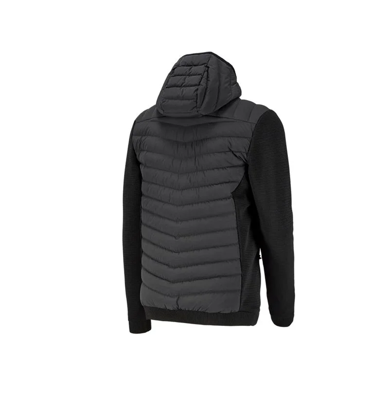 Hybrid hooded knitted jacket e.s.motion ten