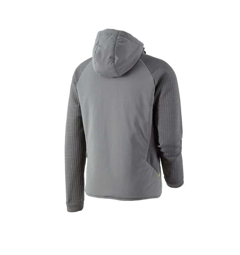 Hybrid hooded knitted jacket e.s.trail