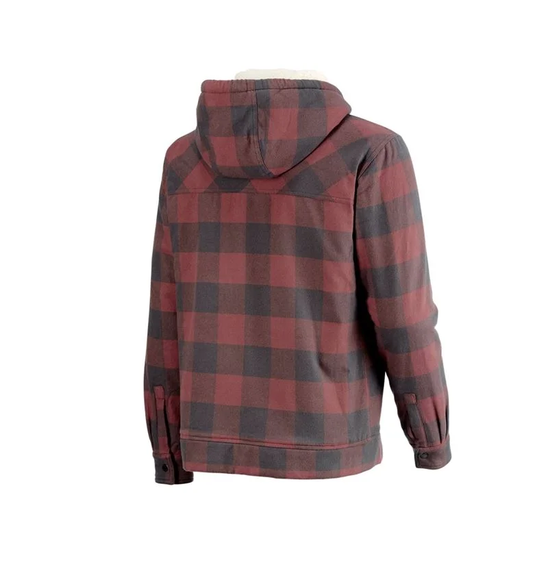 Check-hooded jacket e.s.iconic