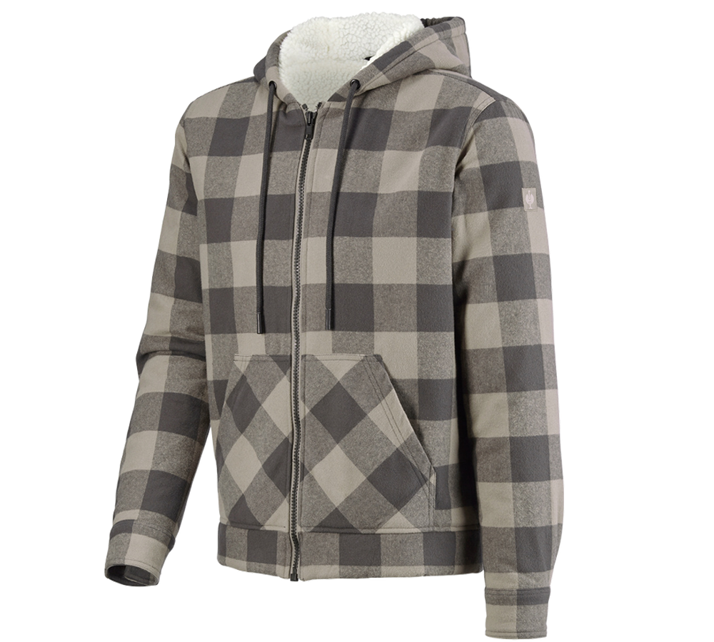 Check-hooded jacket e.s.iconic