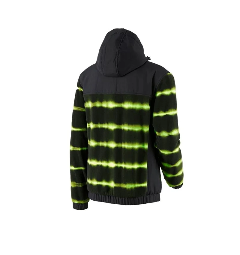 Hybrid fleece hoody jacket tie-dye e.s.motion ten