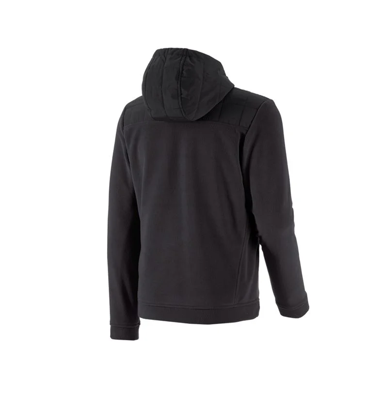 Hybrid fleece hoody jacket e.s.concrete