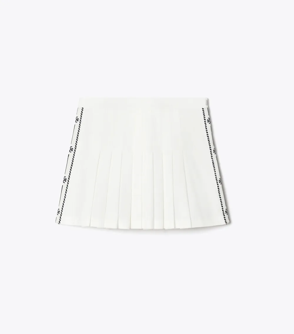 Pleated Twill Tennis Skirt