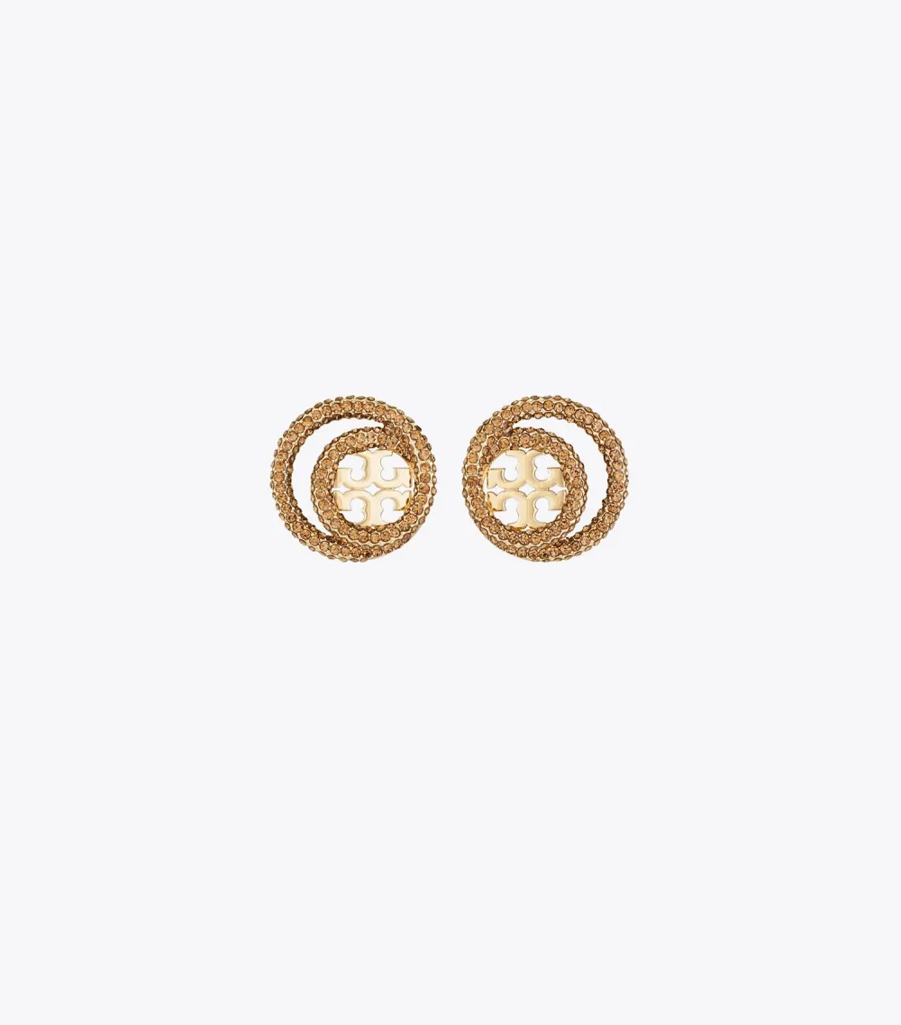 Miller Pavé Double Ring Stud