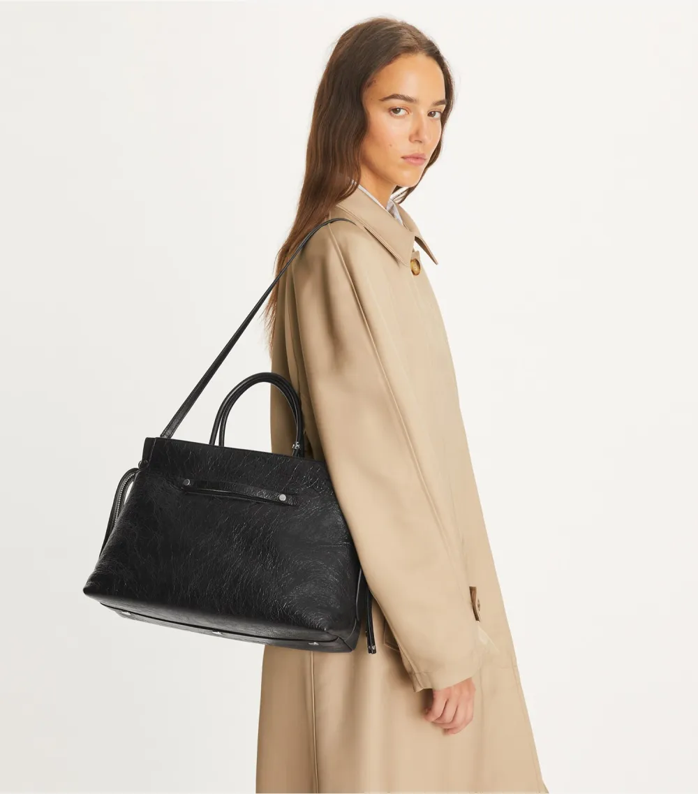 Large Mercer Distressed Satchel