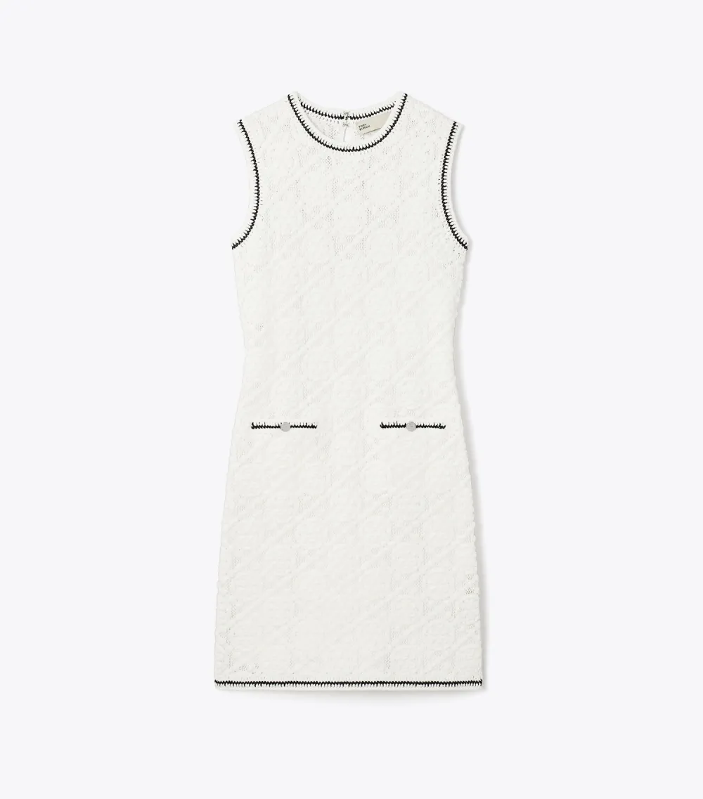 Cotton Pointelle Knitted Tank Dress