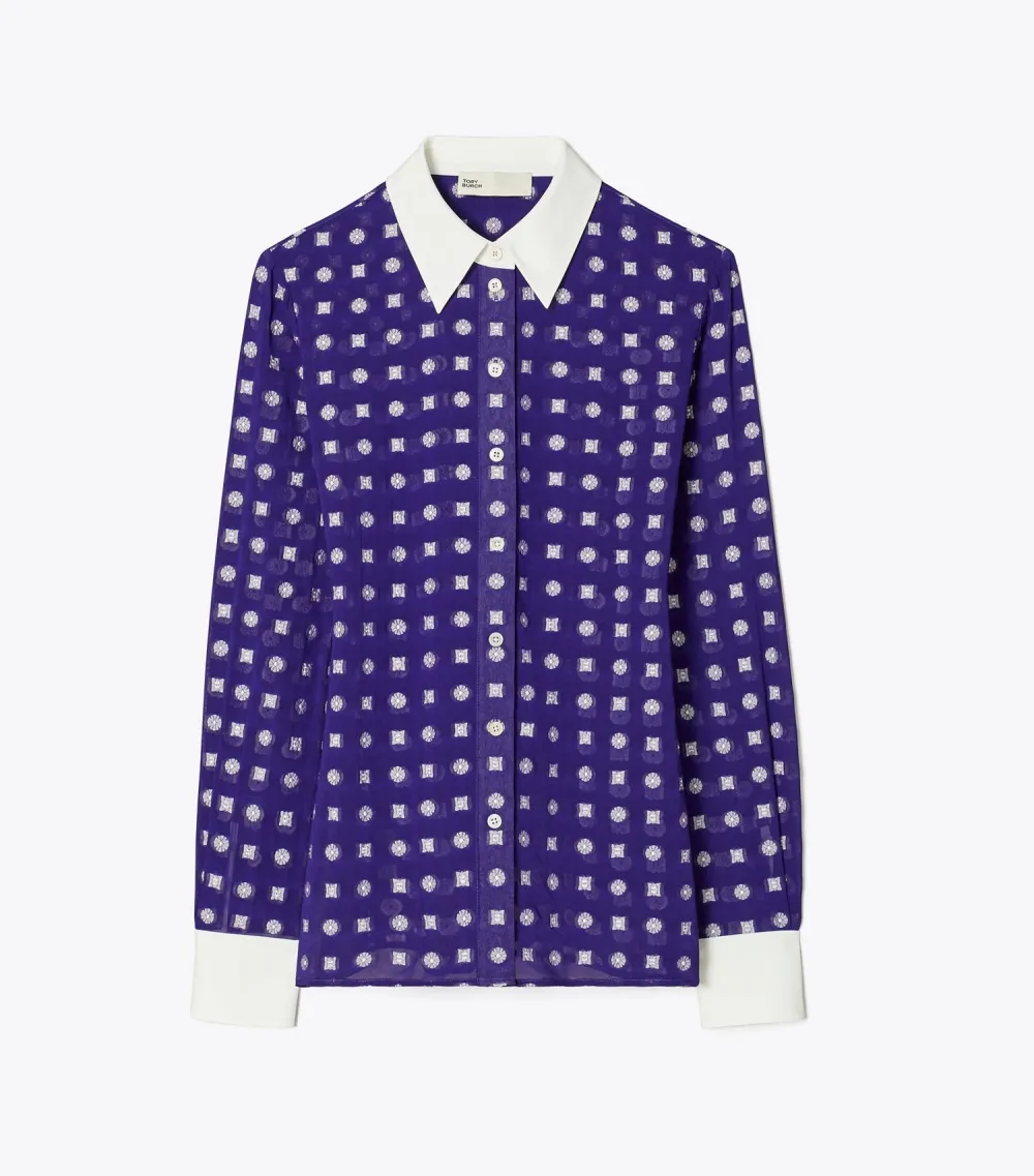 Colorblock Jacquard Shirt