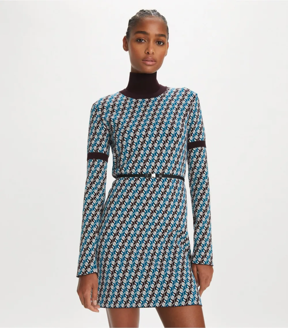 Jacquard Sweater Dress
