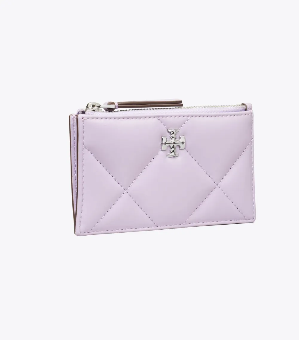 Kira Diamond Quilt Zip Card Case
