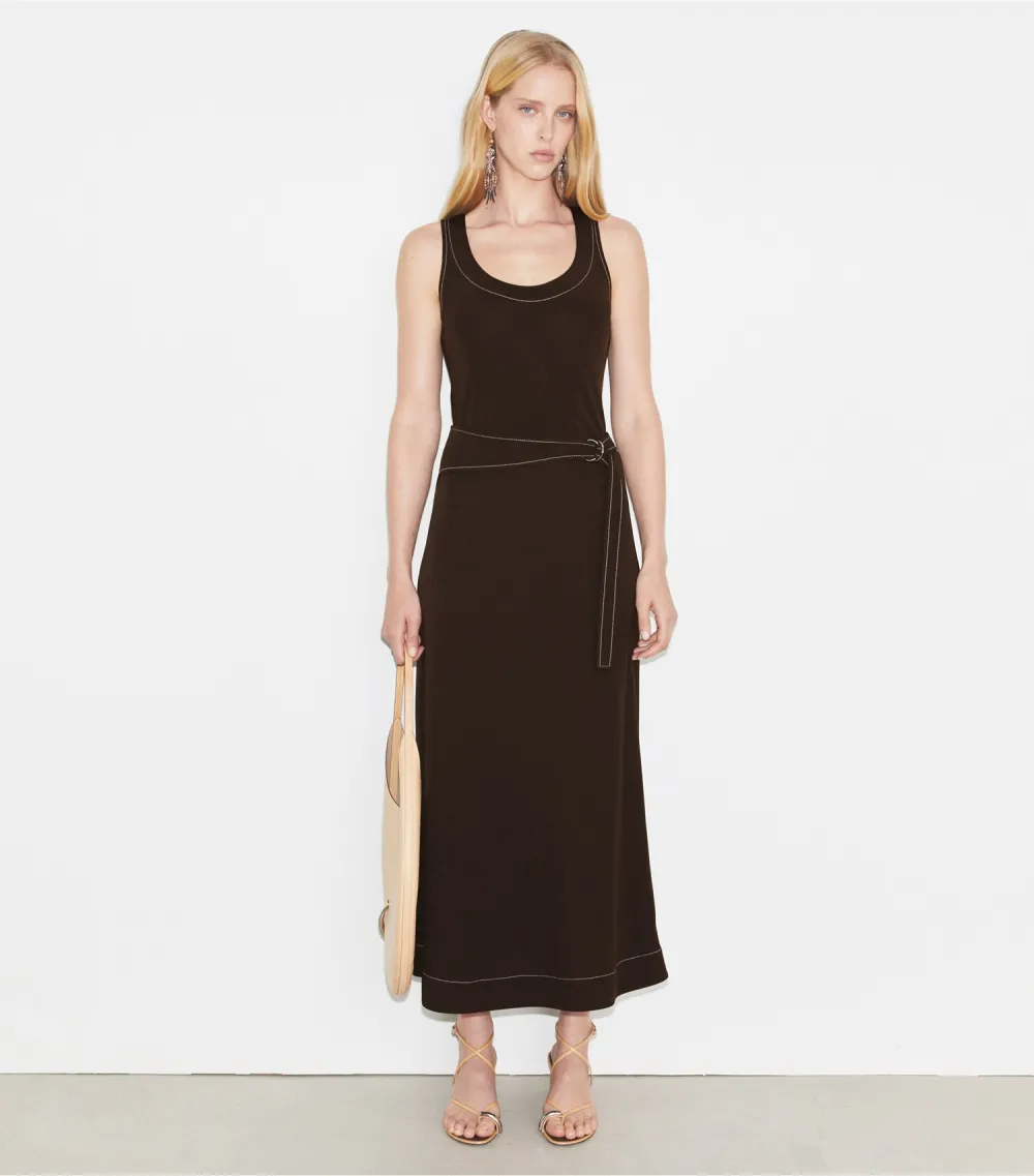 Belted Jersey Skirt