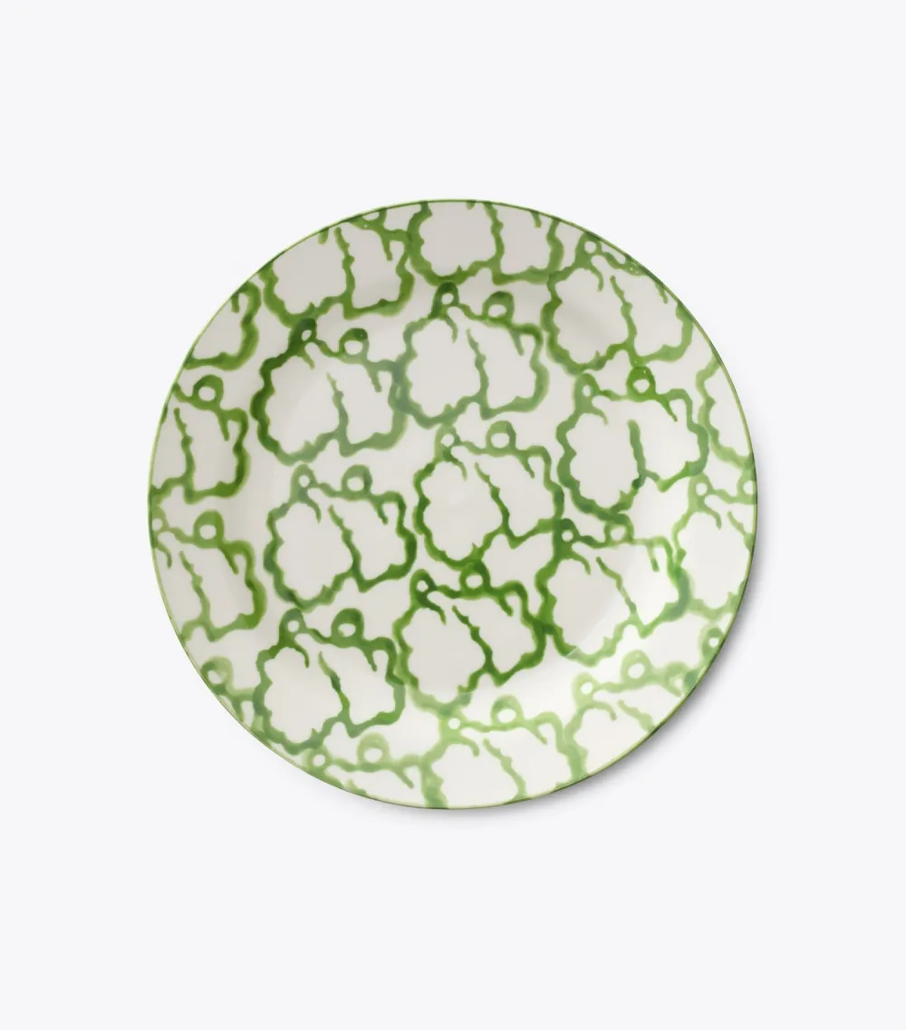 Spongeware Canape Plate, Set of 6