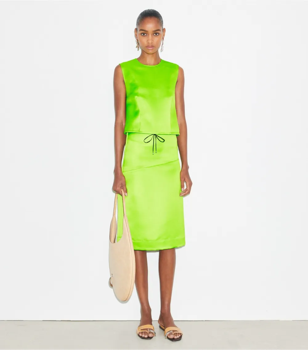 Deconstructed Satin Skirt