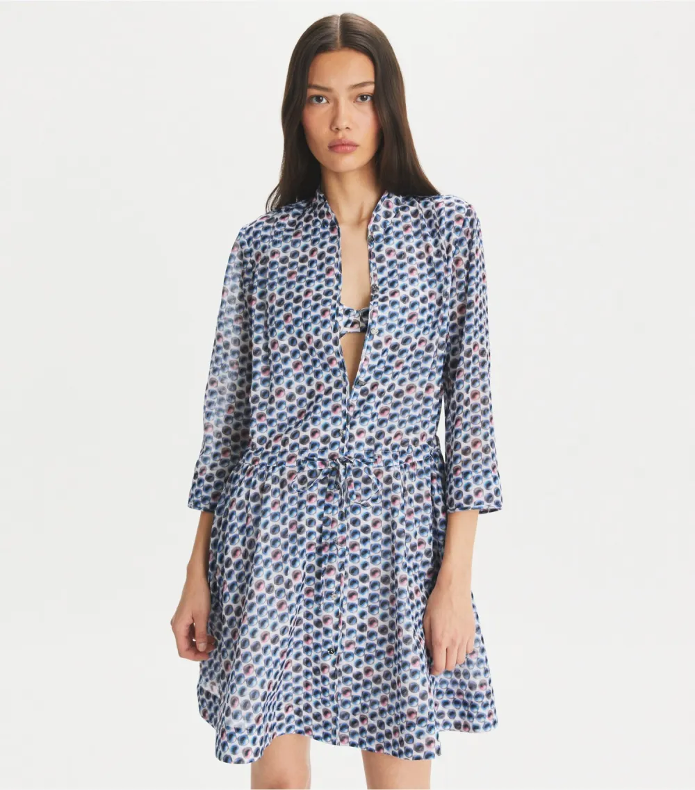 Printed Mini Shirtdress