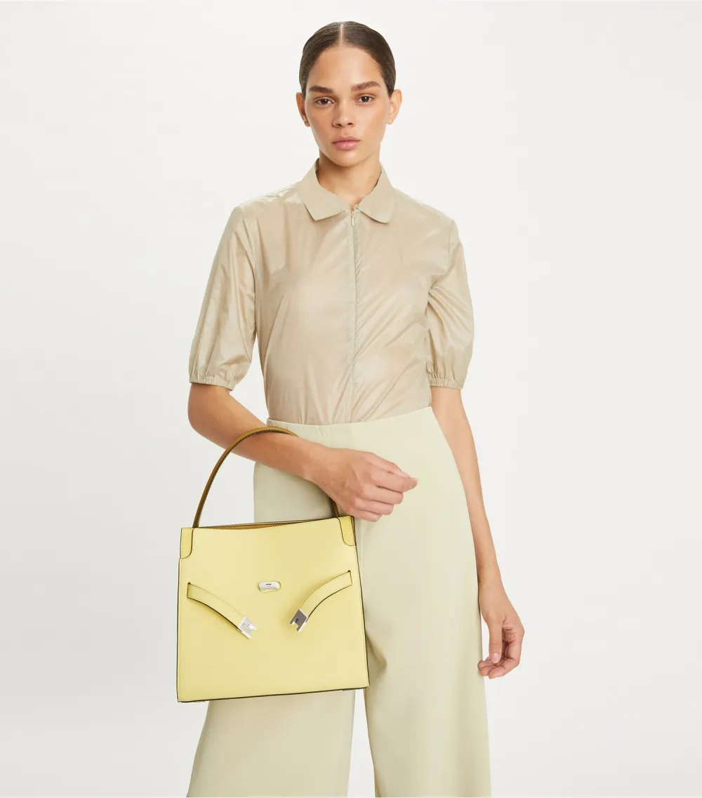 Small Lee Radziwill Pebbled Double Bag